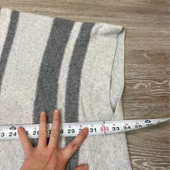 Lucky Brand Striped Open front cardigan Gray Fridge hem One size - Picture 7 of 7